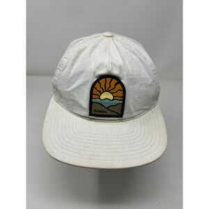 Katin Ripstop Cotton Snapback Hat White Cream Sun Ocean Patch Surf Cap